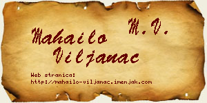 Mahailo Viljanac vizit kartica